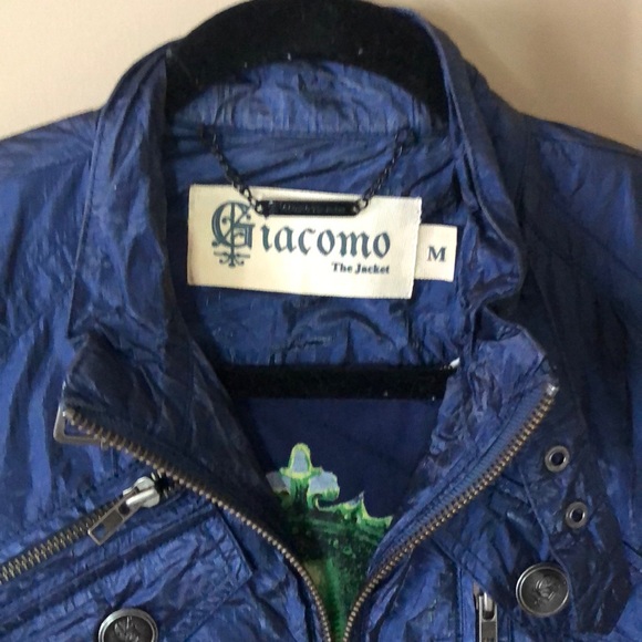 Giacomo the jacket metallic blue jacket - Picture 2 of 5